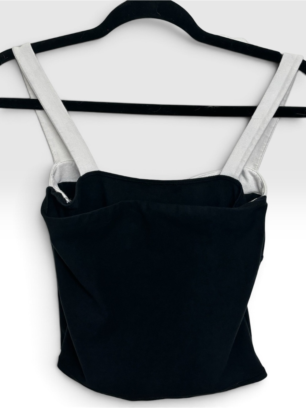 Reformation Harlan Knit Top Black & White Contrast Tank Top Size Small - Picture 4 of 5